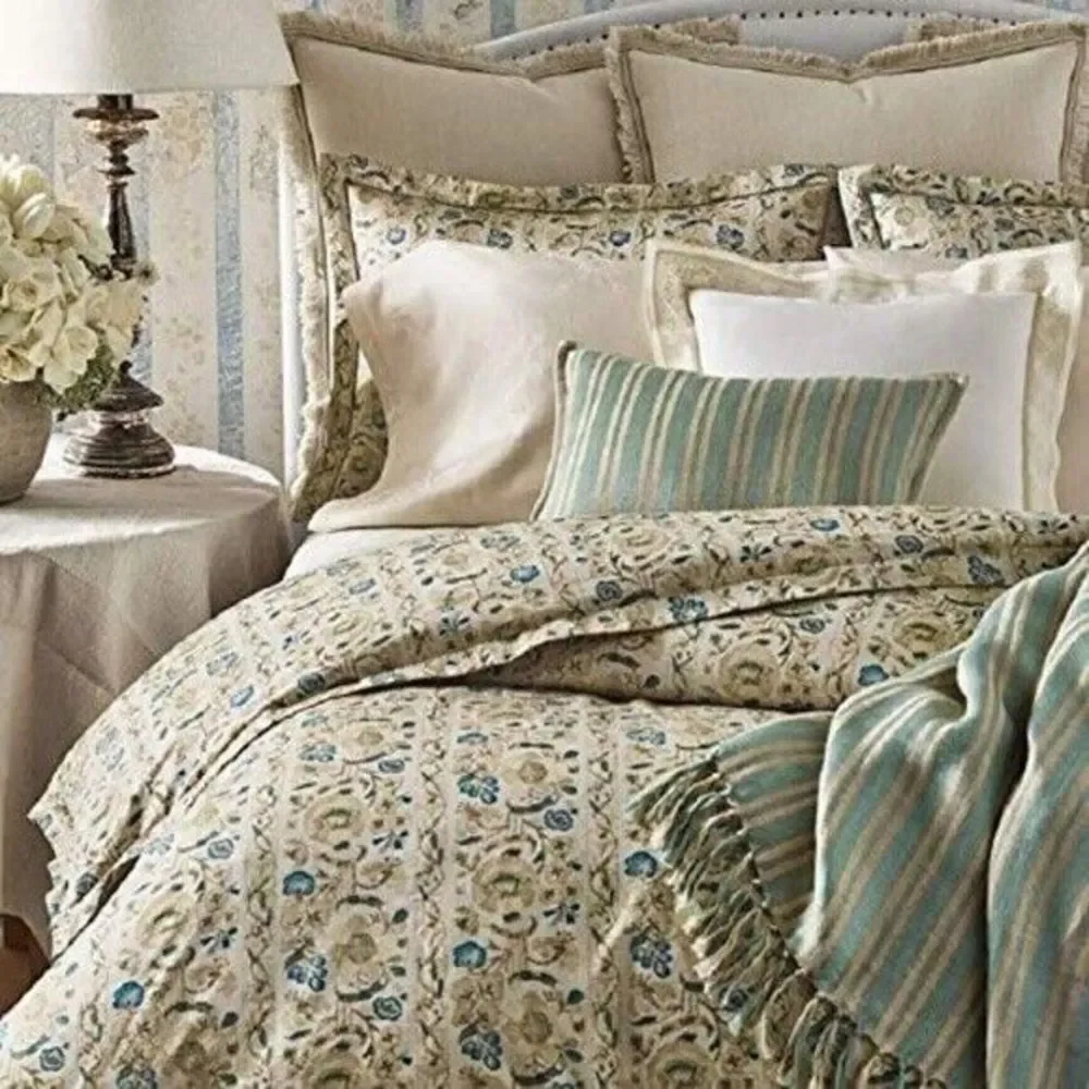 Ralph Lauren Cassandra Standard Pillow Sham Cream Retail $130